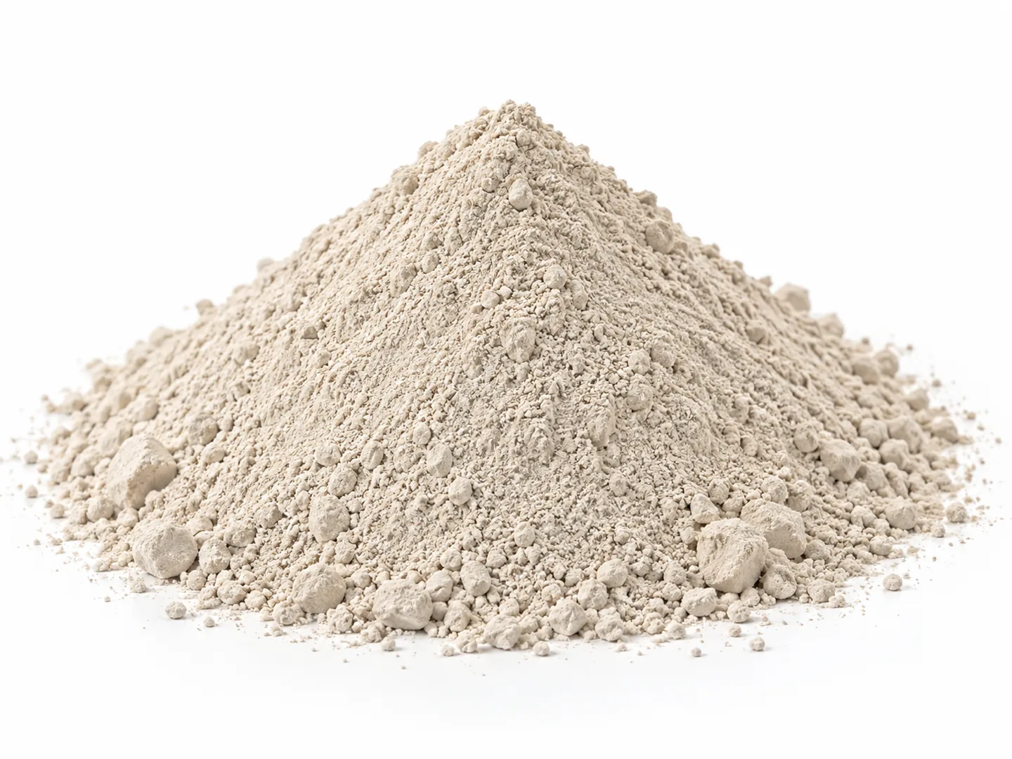 AI-generated illustration of a pale mineral powder representing attapulgite